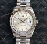 Swiss Made Clone Rolex Day-Date 40mm Cal.3255 Watch Silver Face President